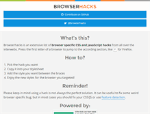 Tablet Screenshot of browserhacks.com